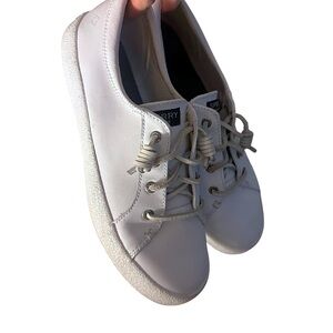 Sperry White Leather Sneakers